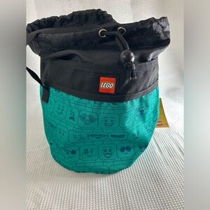 Lego VIP storage bag, black and teal color